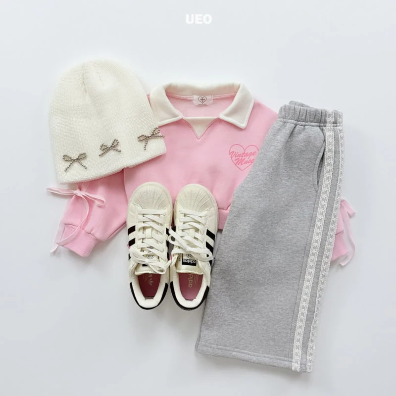 U Eo - Korean Children Fashion - #discoveringself - Muse Ribbon Collar Sweatshirt - 7