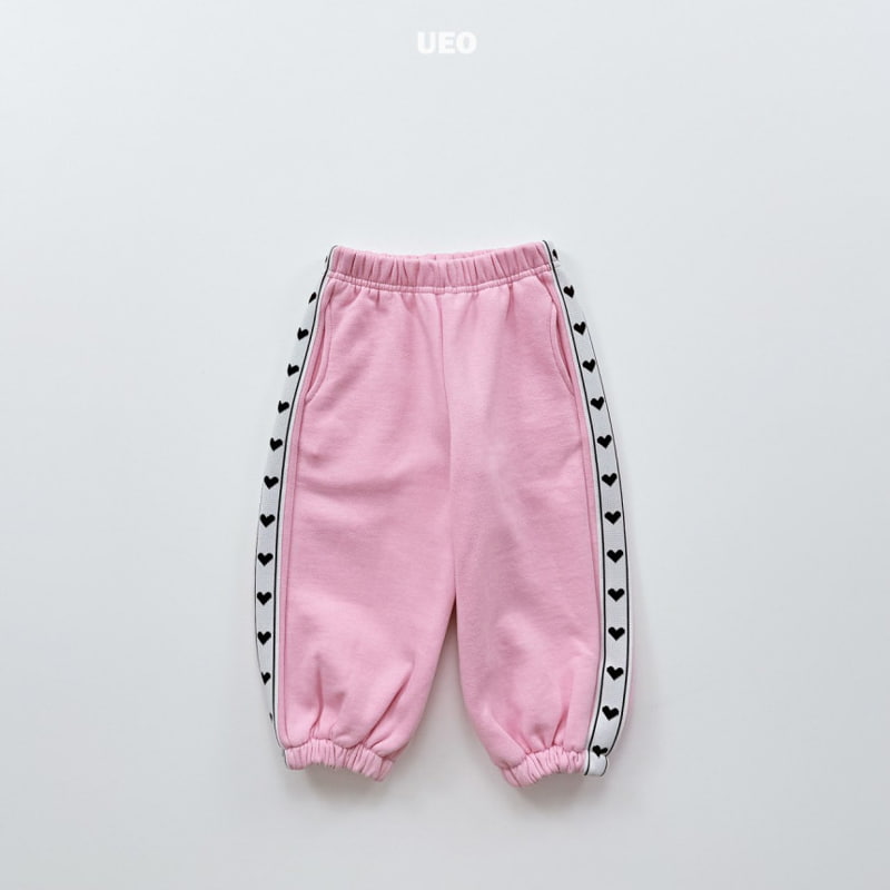 U Eo - Korean Children Fashion - #fashionkids - Heart Tape Jogger Pants - 5