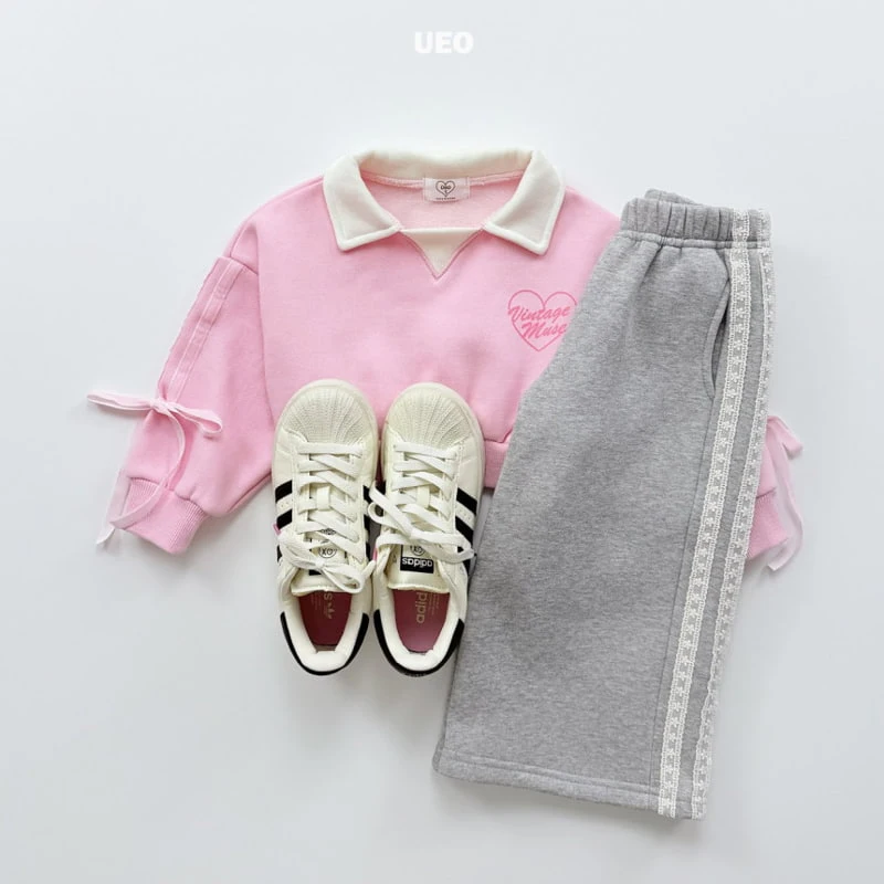 U Eo - Korean Children Fashion - #fashionkids - Muse Ribbon Collar Sweatshirt - 8