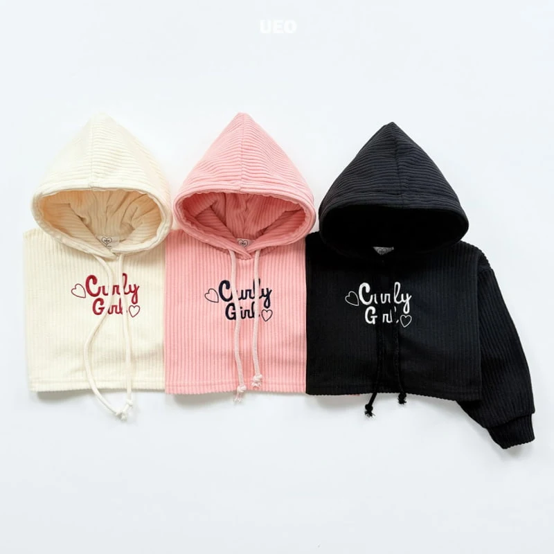 U Eo - Korean Children Fashion - #kidsshorts - Curly Ribbed Fleece Hood