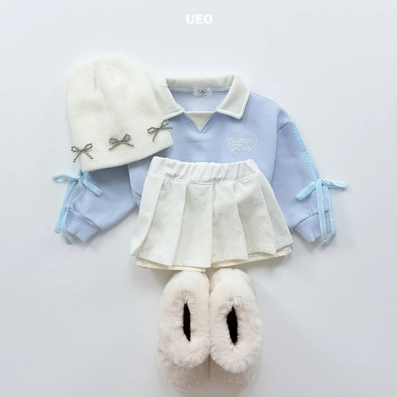 U Eo - Korean Children Fashion - #kidsshorts - Muse Ribbon Collar Sweatshirt - 9