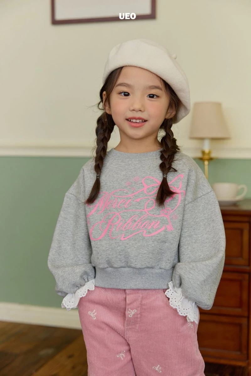 U Eo - Korean Children Fashion - #kidsshorts - Ribbon Embroidered Corduroy Pants - 10