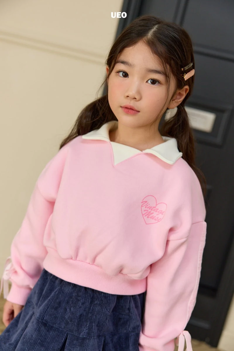 U Eo - Korean Children Fashion - #kidsstore - Muse Ribbon Collar Sweatshirt - 10