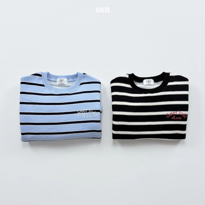 U Eo - Korean Children Fashion - #kidsshorts - Stripe Sweatshirt - 4