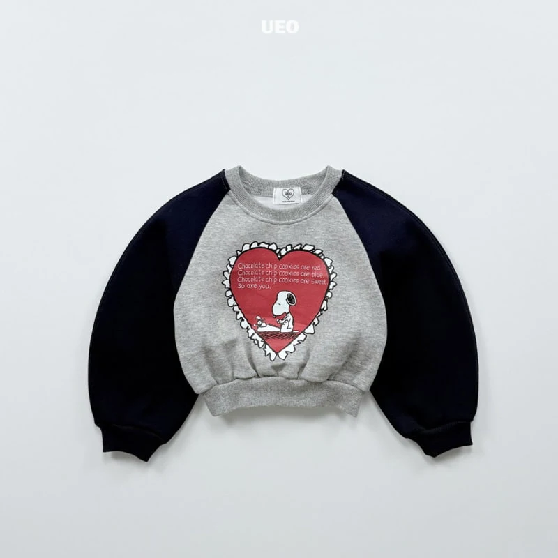 U Eo - Korean Children Fashion - #littlefashionista - Raglan Heart Sweatshirt - 3