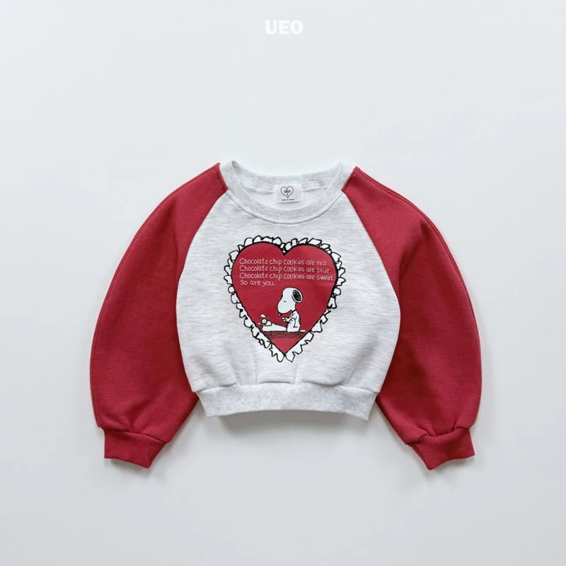 U Eo - Korean Children Fashion - #littlefashionista - Raglan Heart Sweatshirt - 4