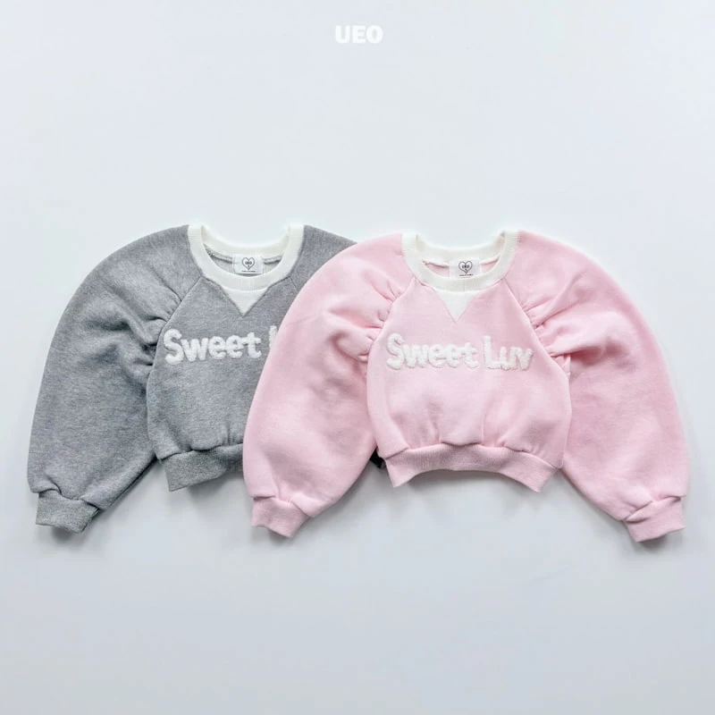 U Eo - Korean Children Fashion - #magicofchildhood - Sweet Love Shirring Sweatshirt