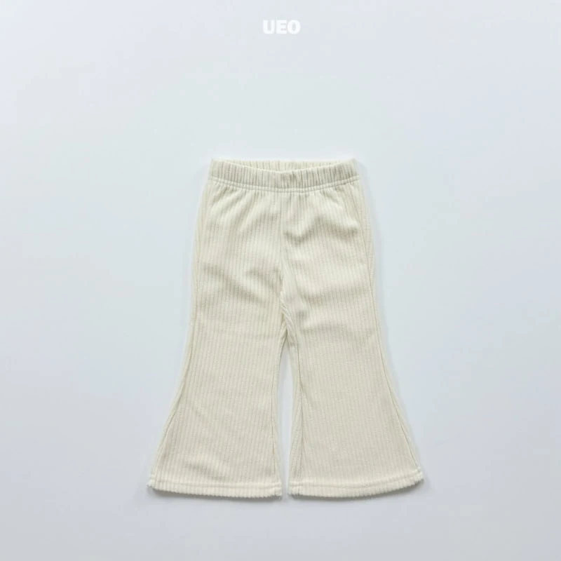 U Eo - Korean Children Fashion - #minifashionista - Ribbed Fleece Bootcut Pants - 6