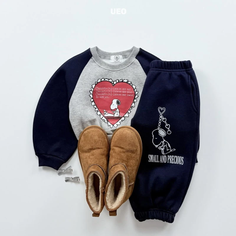 U Eo - Korean Children Fashion - #prettylittlegirls - Raglan Heart Sweatshirt - 6