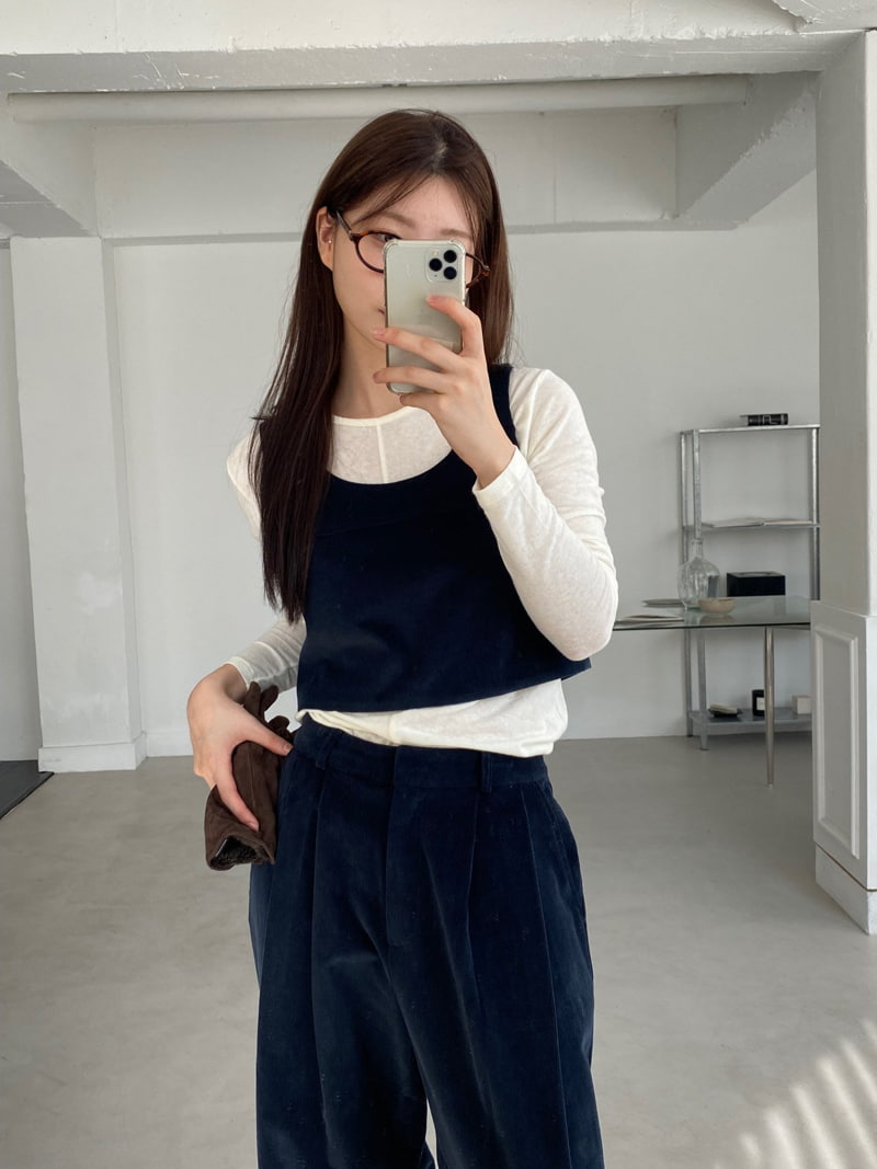 Unbound - Korean Women Fashion - #momslook - Corduroy Pintuck Pants - 10