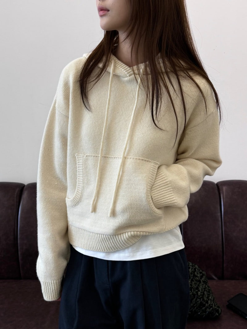 Unbound - Korean Women Fashion - #momslook - Hood Knit Sweater - 10