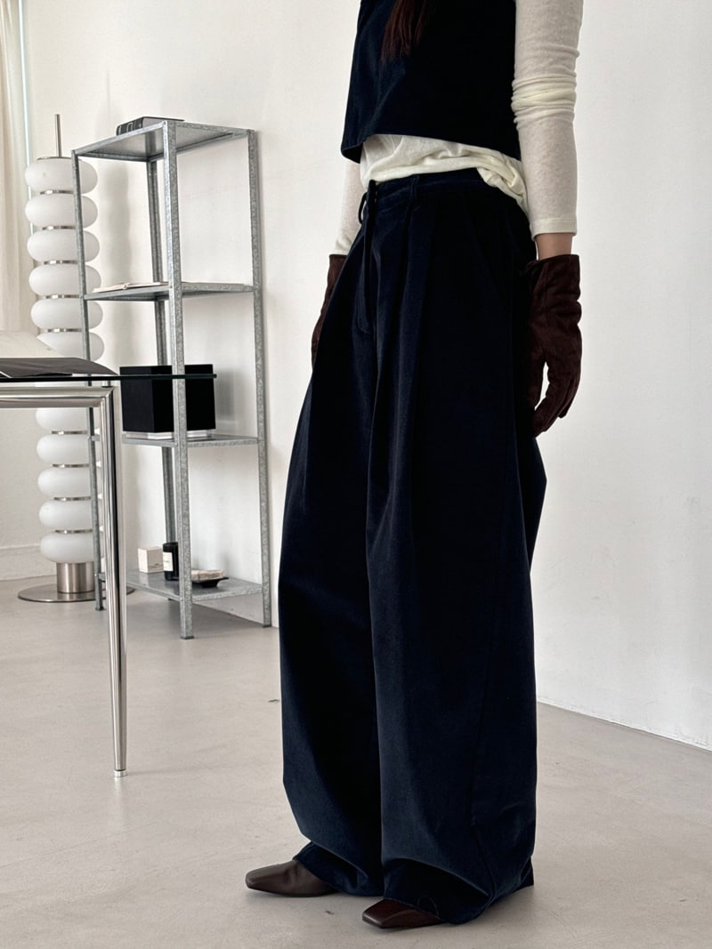 Unbound - Korean Women Fashion - #womensfashion - Corduroy Pintuck Pants - 5