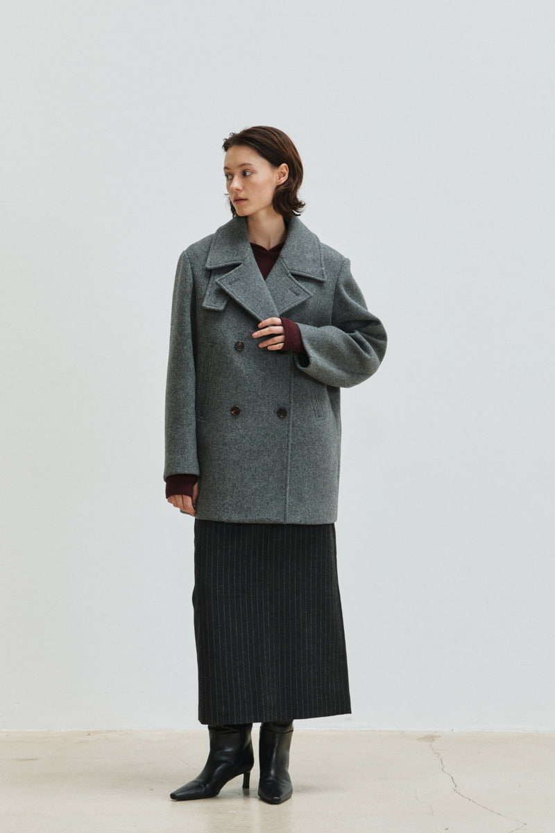 Understanding - Korean Women Fashion - #momslook - Wool Half Pea Coat - 3