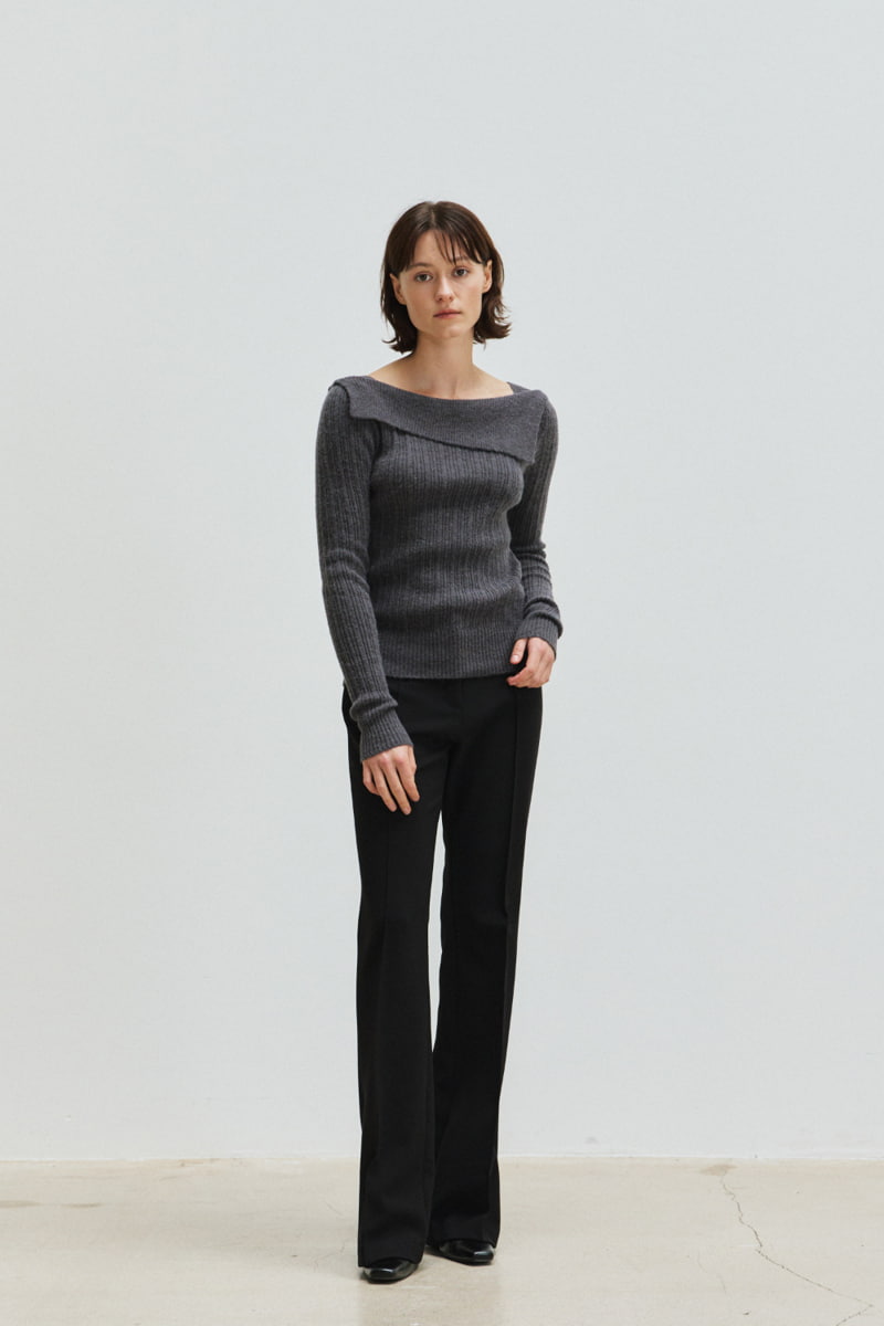 Understanding - Korean Women Fashion - #momslook - Off Shoulder Rib Knit Top - 5