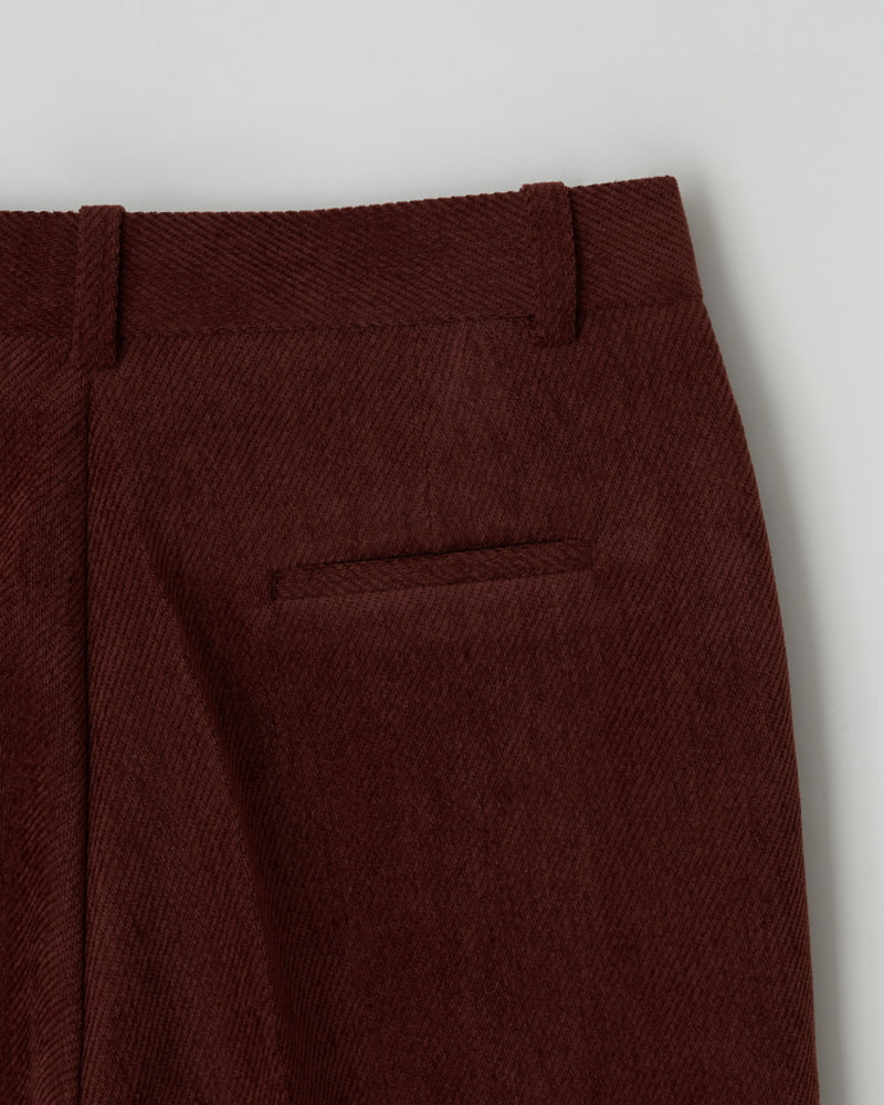 Understanding - Korean Women Fashion - #momslook - Twill Corduroy Velvet One Tuck Trousers - 11