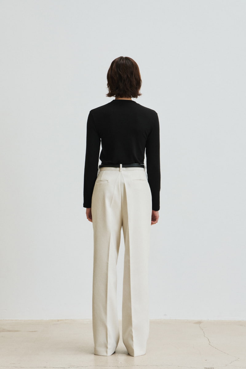 Understanding - Korean Women Fashion - #momslook - Twill Corduroy Velvet One Tuck Trousers - 2