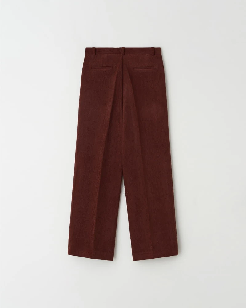 Understanding - Korean Women Fashion - #momslook - Twill Corduroy Velvet One Tuck Trousers - 8