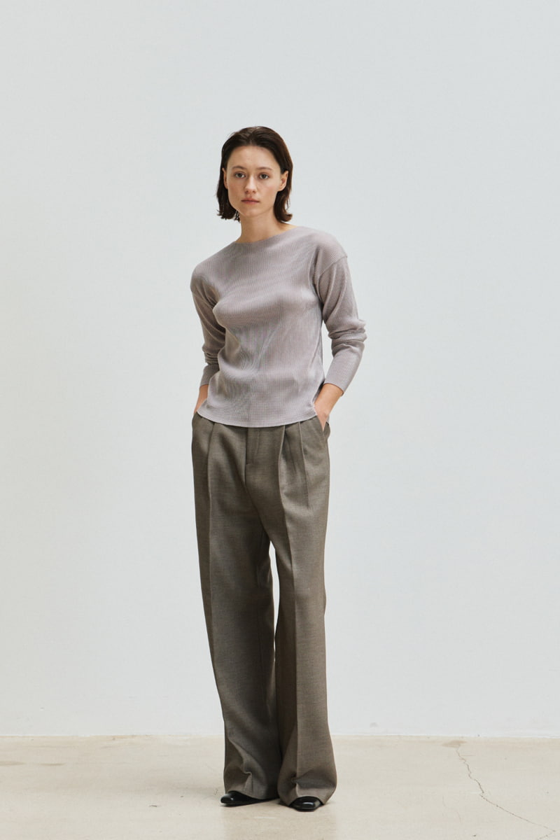 Understanding - Korean Women Fashion - #momslook - Boatneck Bell Pleated Tee - 4