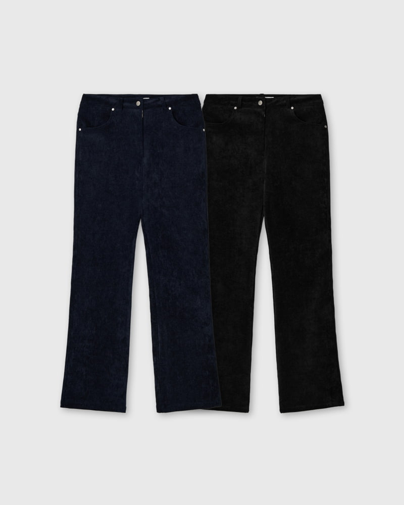 Understanding - Korean Women Fashion - #womensfashion - Bella Corduroy Velvet Basic Pants - 2