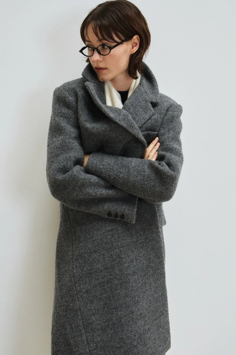 Understanding - Korean Women Fashion - #womensfashion - Wool Boucle Long Coat - 9