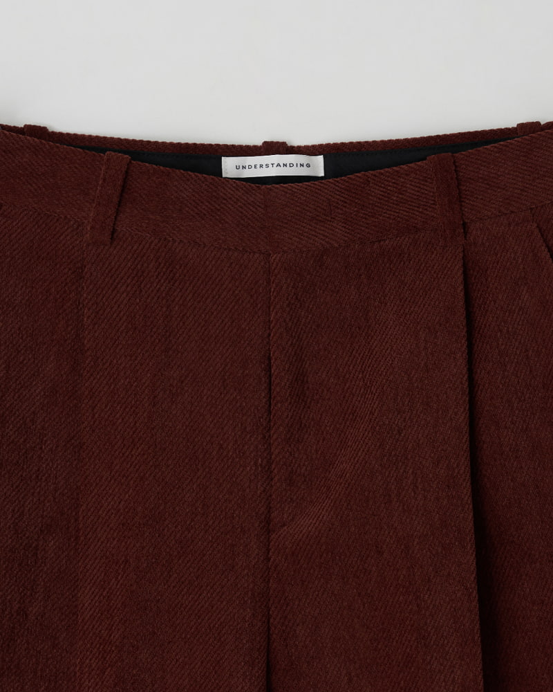 Understanding - Korean Women Fashion - #womensfashion - Twill Corduroy Velvet One Tuck Trousers - 9