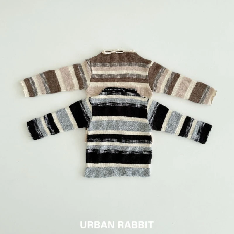 Urban Rabbit - Korean Children Fashion - #Kfashion4kids - Stripe Slim Mockneck Tee - 3