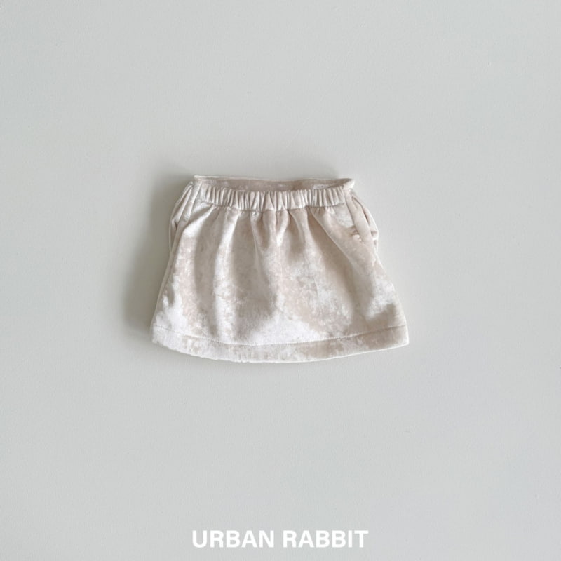 Urban Rabbit - Korean Children Fashion - #kidzfashiontrend - Velvet Ribbon Padded Skirt - 4