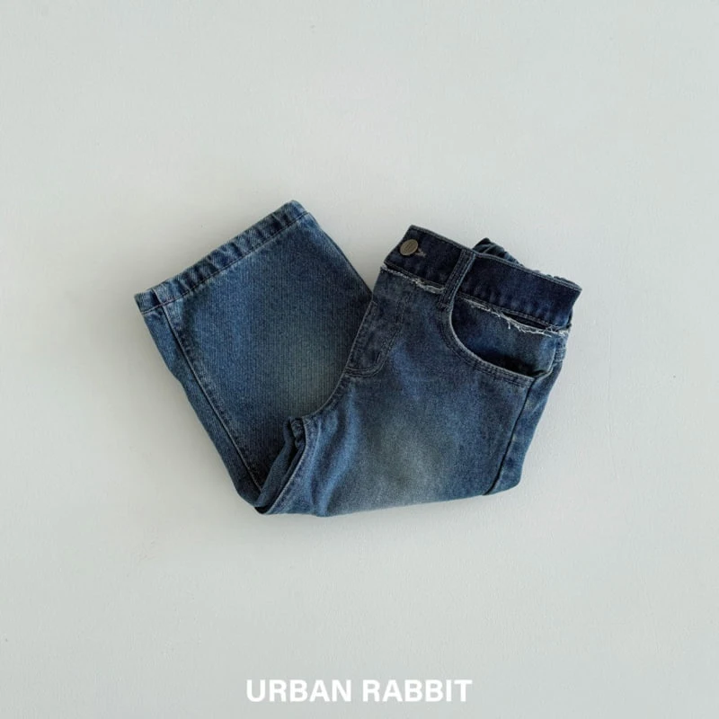 Urban Rabbit - Korean Children Fashion - #childrensboutique - Two-tone Brushed Denim Pants - 5