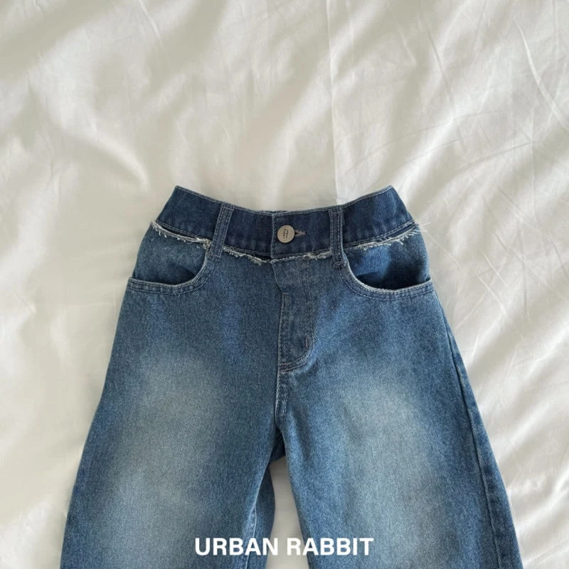 Urban Rabbit - Korean Children Fashion - #designkidswear - Two-tone Brushed Denim Pants - 6