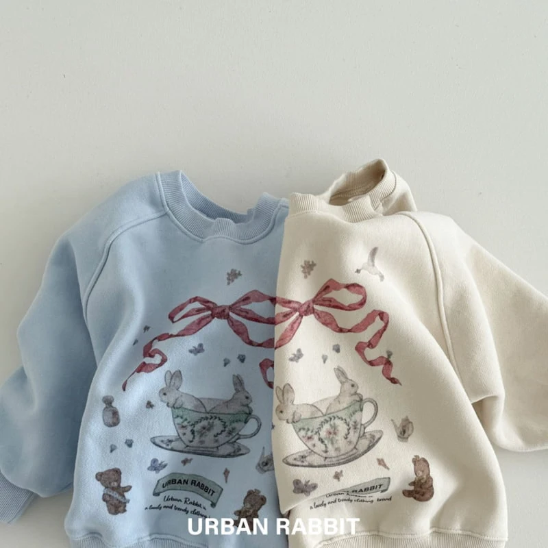 Urban Rabbit - Korean Children Fashion - #fashionkids - Black Tea Rabbit Sweatshirt - 2