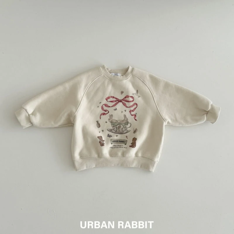 Urban Rabbit - Korean Children Fashion - #kidsshorts - Black Tea Rabbit Sweatshirt - 3