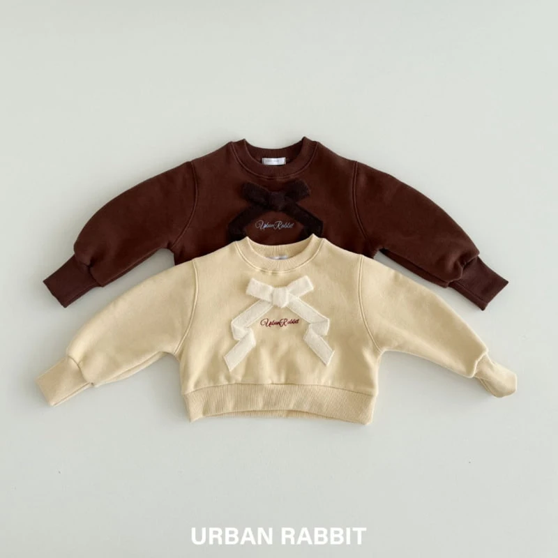 Urban Rabbit - Korean Children Fashion - #kidsshorts - Rabbit Ribbon Sweatshirts - 2