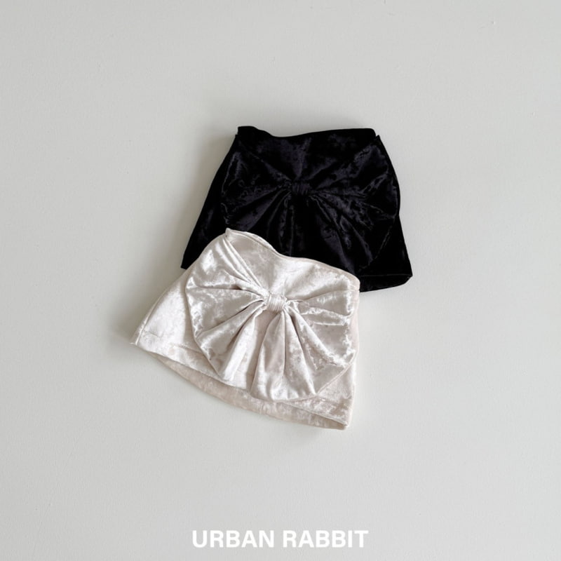 Urban Rabbit - Korean Children Fashion - #kidsshorts - Velvet Ribbon Padded Skirt