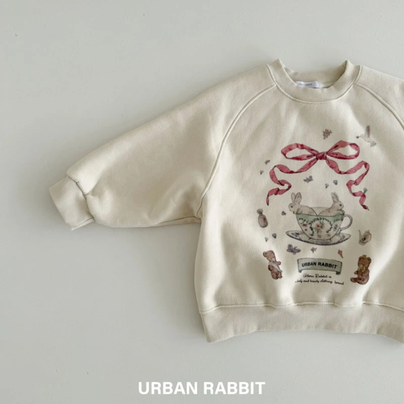 Urban Rabbit - Korean Children Fashion - #kidsshorts - Black Tea Rabbit Sweatshirt - 4