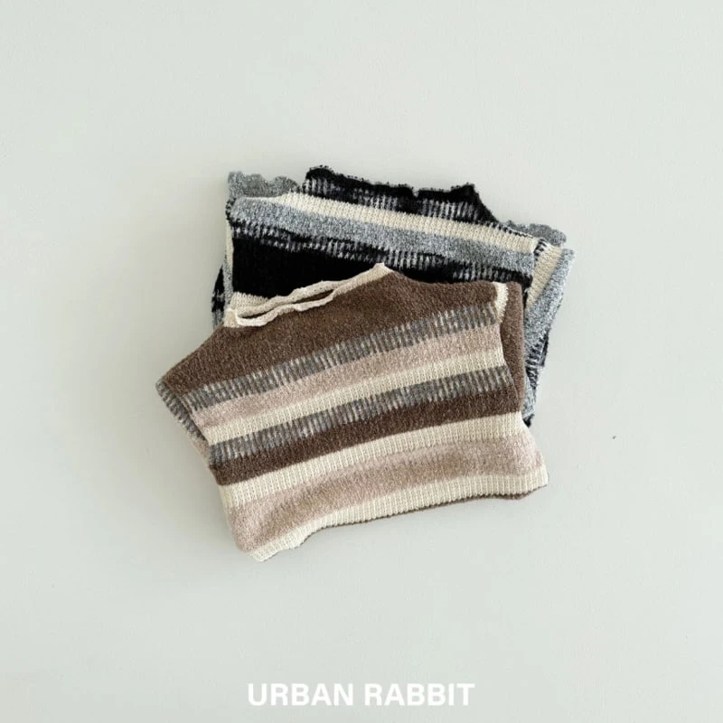 Urban Rabbit - Korean Children Fashion - #kidzfashiontrend - Stripe Slim Mockneck Tee - 2