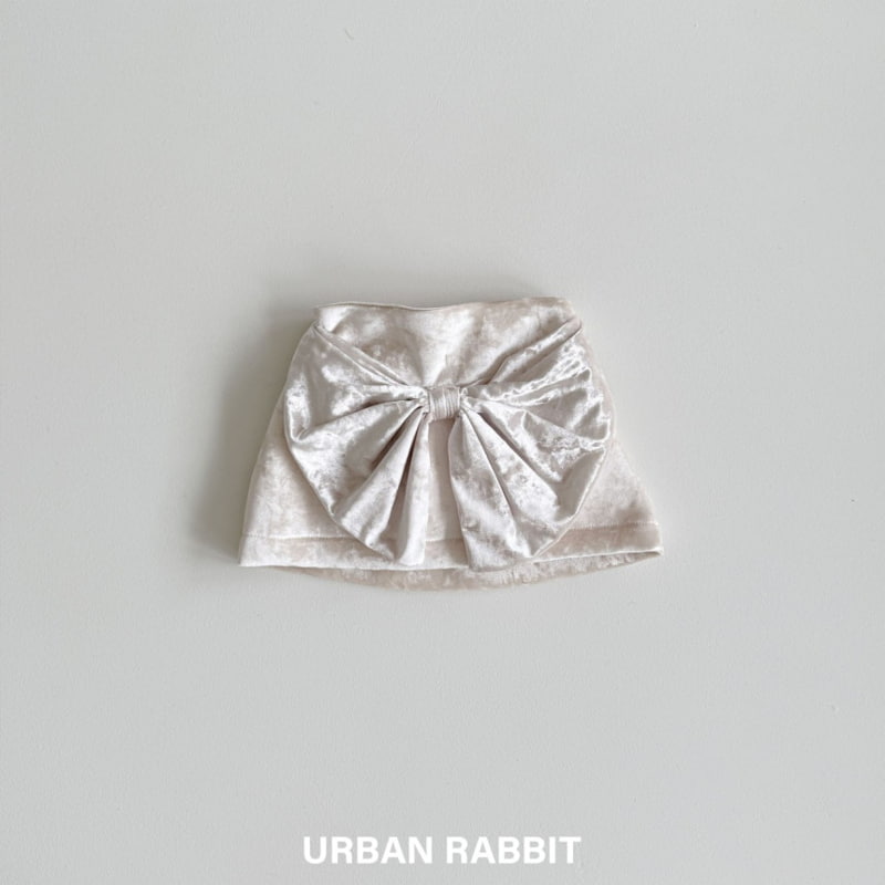 Urban Rabbit - Korean Children Fashion - #kidzfashiontrend - Velvet Ribbon Padded Skirt - 3