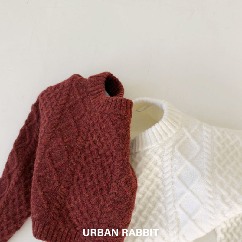 Urban Rabbit - Korean Children Fashion - #littlefashionista - Cable Crop Knit - 2