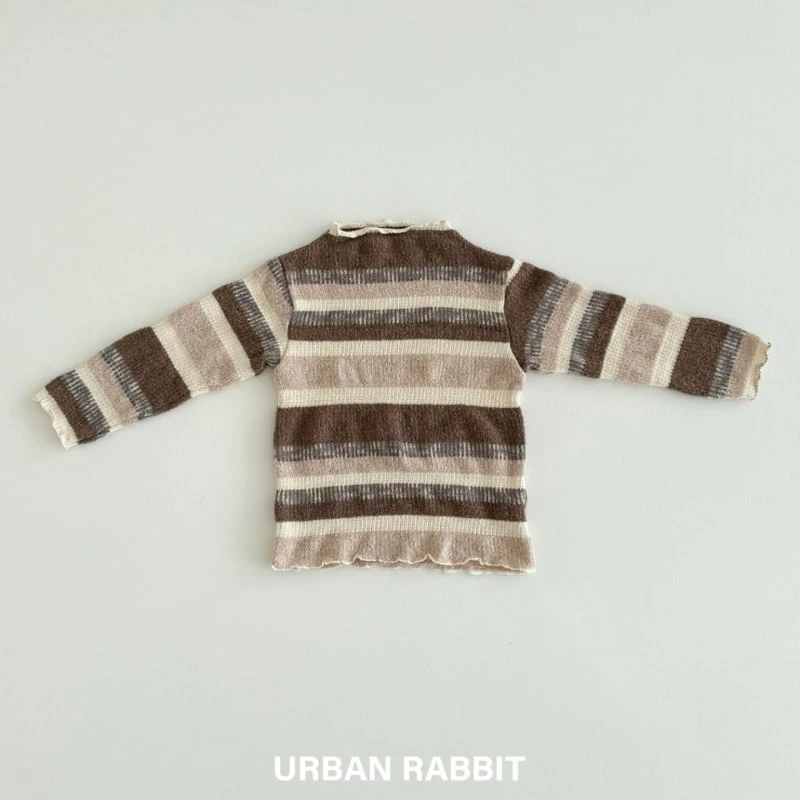 Urban Rabbit - Korean Children Fashion - #Kfashion4kids - Stripe Slim Mockneck Tee - 4