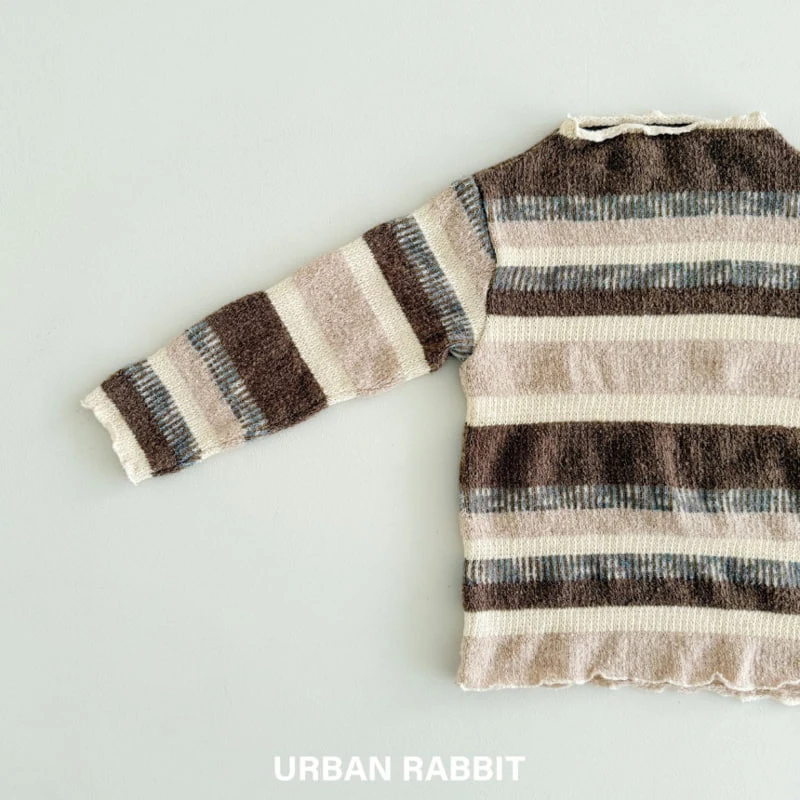 Urban Rabbit - Korean Children Fashion - #magicofchildhood - Stripe Slim Mockneck Tee - 5