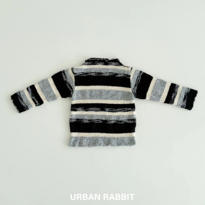 Urban Rabbit - Korean Children Fashion - #minifashionista - Stripe Slim Mockneck Tee - 6