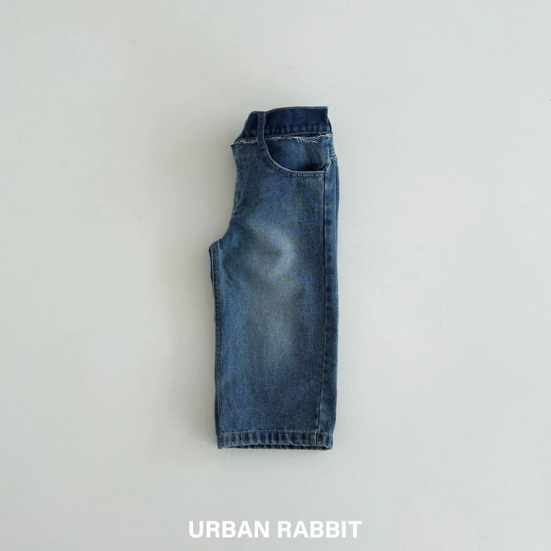 Urban Rabbit - Korean Children Fashion - #prettylittlegirls - Two-tone Brushed Denim Pants - 2