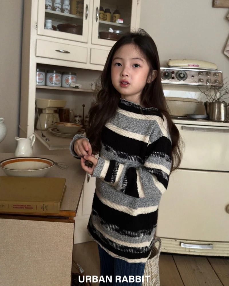 Urban Rabbit - Korean Children Fashion - #stylishchildhood - Stripe Slim Mockneck Tee - 10