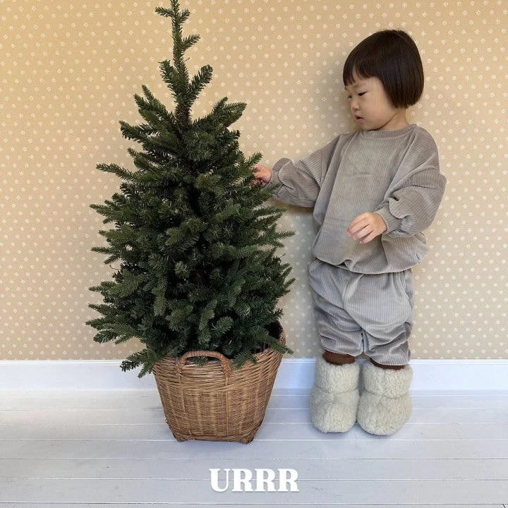 Urrr - Korean Children Fashion - #littlefashionista - Thick Ribbed Velvet Set - 5