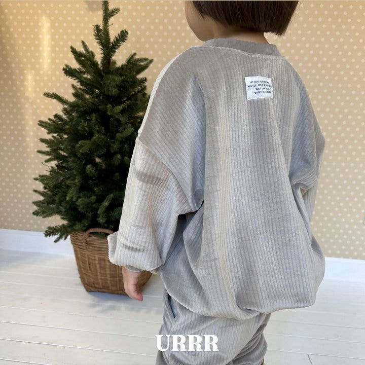 Urrr - Korean Children Fashion - #magicofchildhood - Thick Ribbed Velvet Set - 6