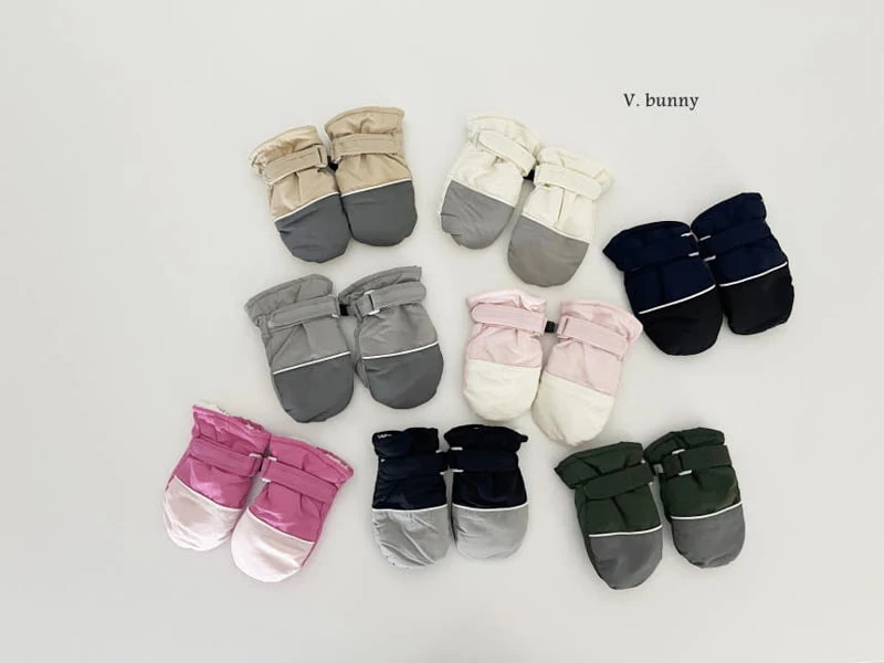 V Bunny - Korean Children Fashion - #Kfashion4kids - Strap Two Color Gloves - 3