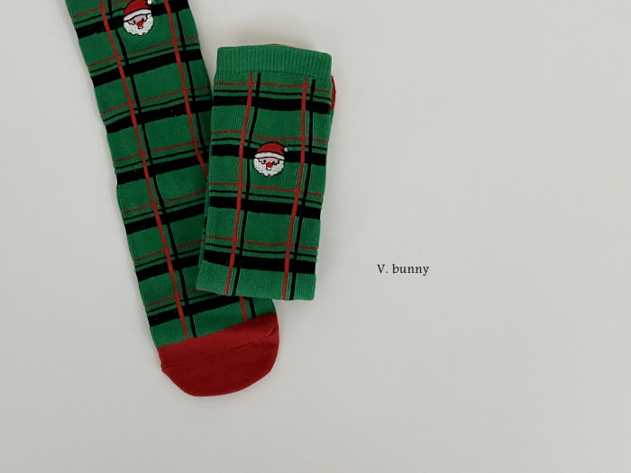 V Bunny - Korean Children Fashion - #Kfashion4kids - Check Santa Socks Set - 10