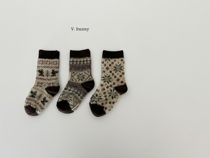 V Bunny - Korean Children Fashion - #Kfashion4kids - Snowflake Socks Set - 9