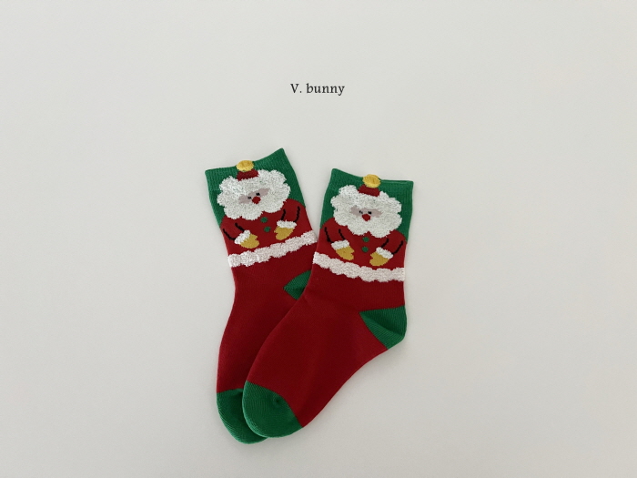 V Bunny - Korean Children Fashion - #Kfashion4kids - Three Santa Socks Set - 8