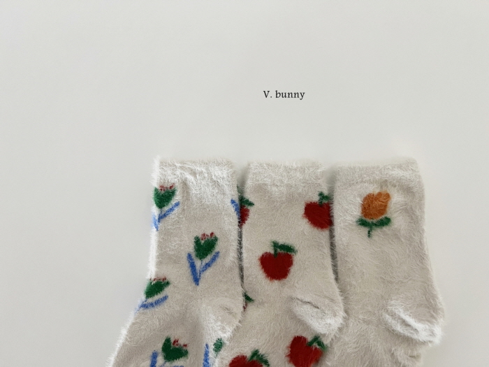 V Bunny - Korean Children Fashion - #childofig - Apple Socks Set - 3