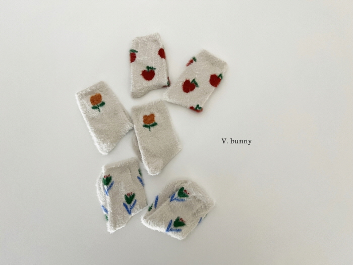 V Bunny - Korean Children Fashion - #discoveringself - Apple Socks Set - 6